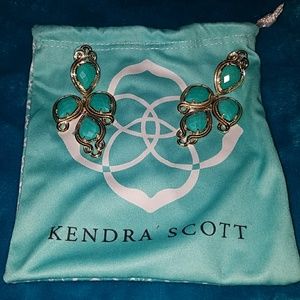 Kendra Scott Gold Turquoise Earrings